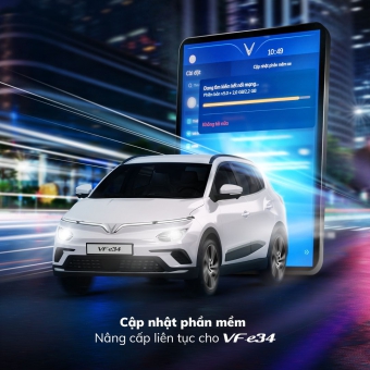VinFast thông báo triển khai cập nhật phần mềm mới cho ô tô điện VF e34