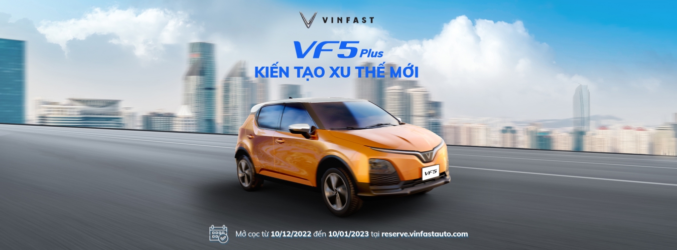 VinFast công bố giá xe VF 5 Plus, nhận đặt cọc từ ngày 10/12/2022