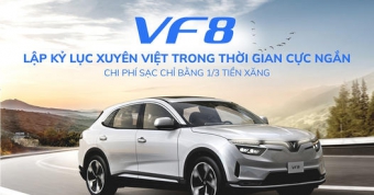 VF 8 chinh phục đường xuyên Việt trong 28 tiếng liên tục